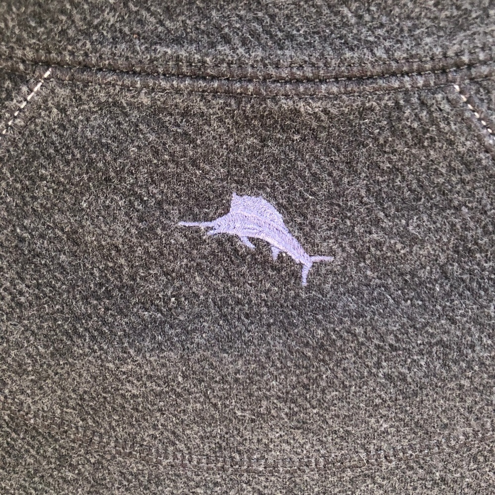 Tommy Bahama Flipsider Reversible 1/4 Zip Sweater - Picture 4 of 6